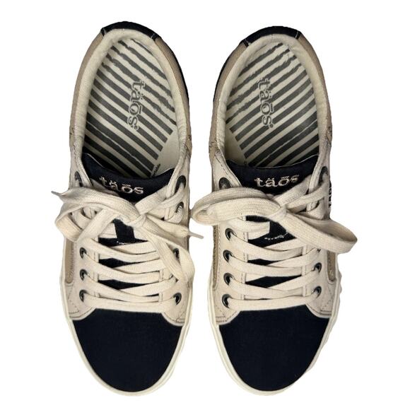 Taos Plim Soul Lux Sneaker Round Toe LaceUp Colorblock Black Tan Multi PLS-13644 - Picture 4 of 9